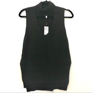 BCBGeneration Cut Out Turtle Neck Sweater Tank